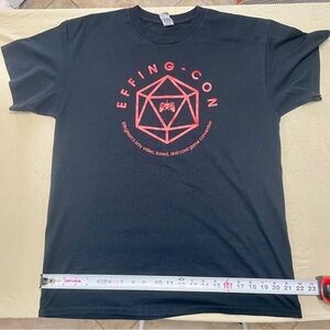 Effing-Con 2021 Black Graphic Print Men's T-Shirt Size L Short Sleeve